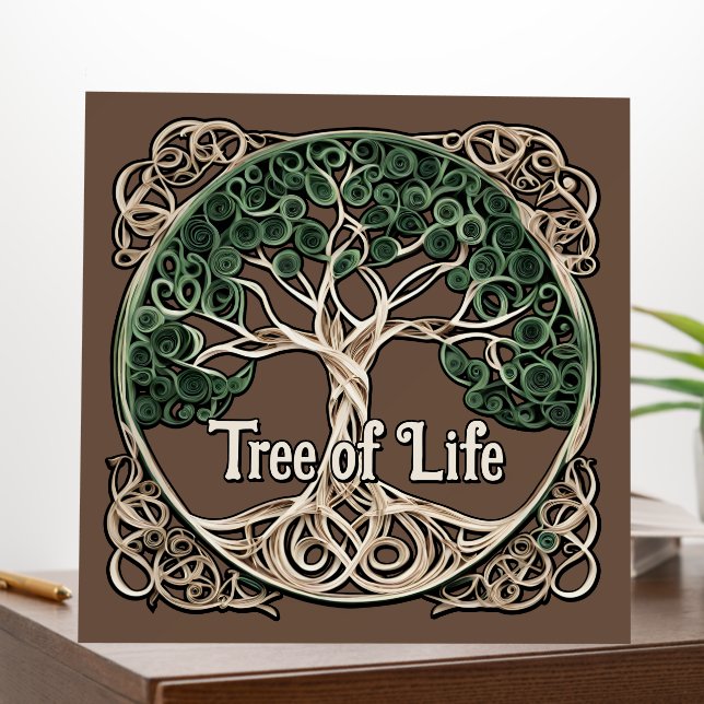 Tree of Life Paper Quilling Foam Board (In Situ (Office))