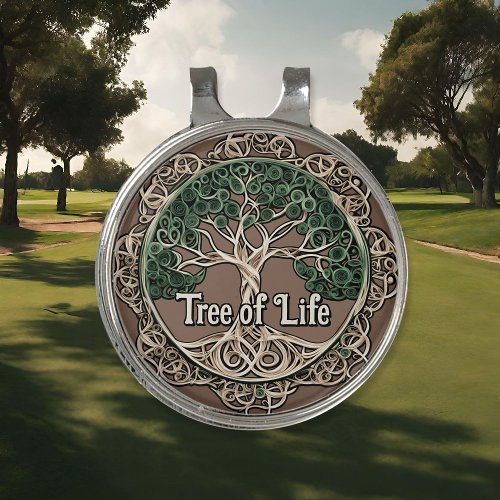 Tree of Life Paper Quilling Golf Hat Clip