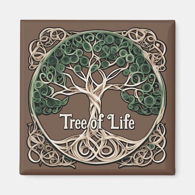 Tree of Life Paper Quilling Magnet (Front)