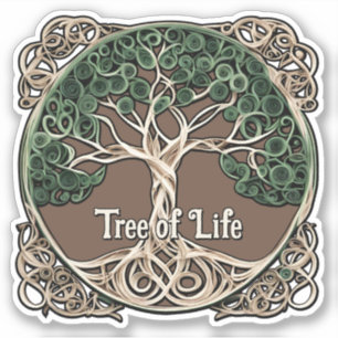 Tree of Life Paper Quilling Sticker