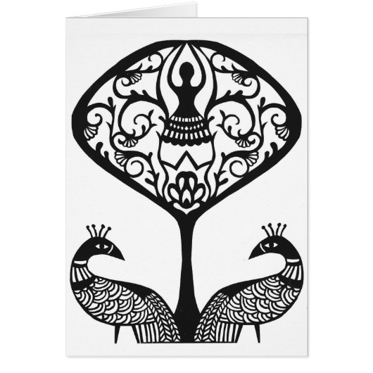"Tree of Life" papercut design by Jennifer Kuhns Cards (Front)