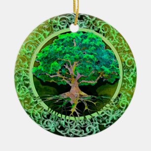 Tree of Life Patience Ceramic Ornament