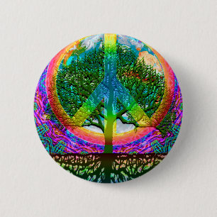 Tree of Life Peace Button