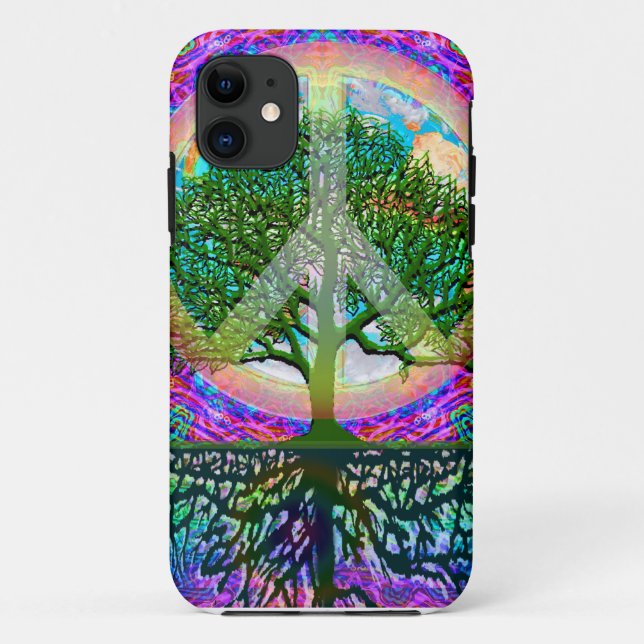 Tree of Life Peace Case-Mate iPhone Case (Back)