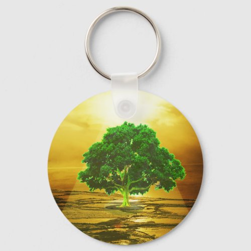 Tree of Life Peace Keychain