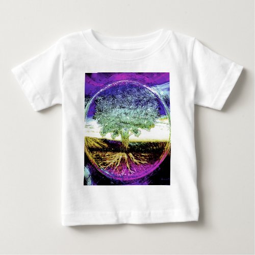 Tree of Life Peaceful Living Baby T_Shirt