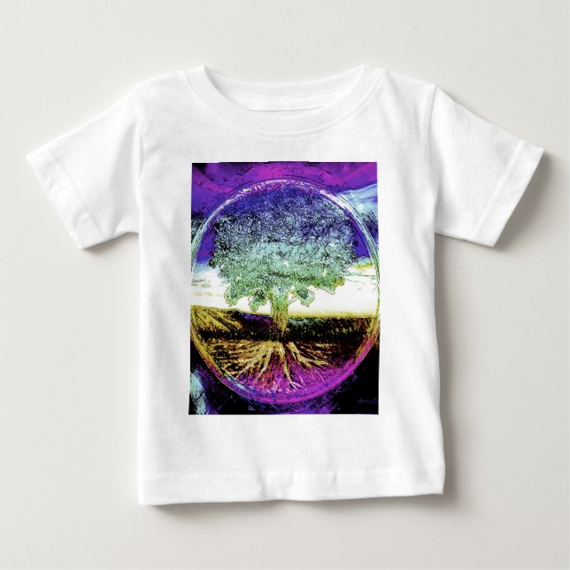Tree of Life Peaceful Living Baby T-Shirt (Front)