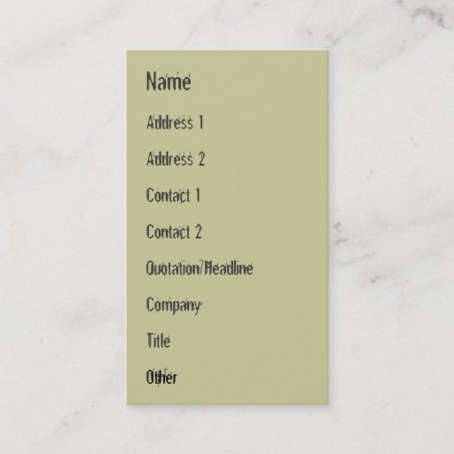 Customizable Tree Of Life / Pedigree Of Man Business Cards