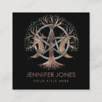 Tree of Life Pentagram Moon Ornament