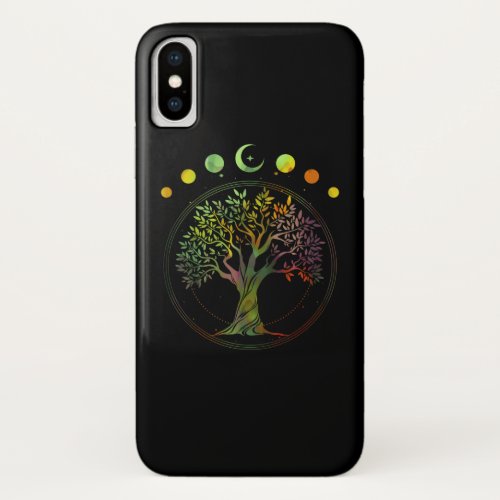 Tree of Life Phases of the Moon iPhone X Case