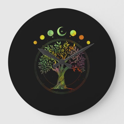 Tree of Life Phases of the Moon Large Clock
