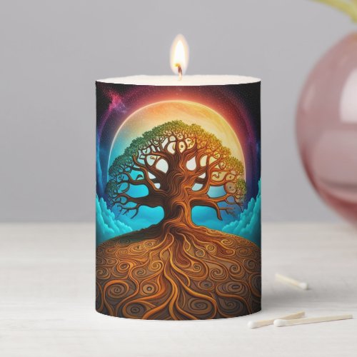 Tree of Life  Pillar Candle