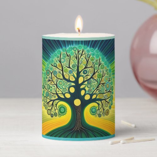 Tree of Life  Pillar Candle