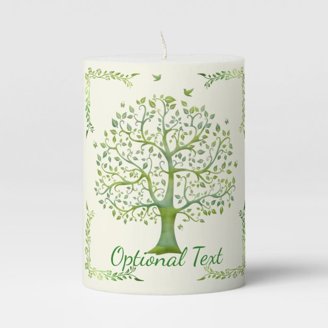 Tree of Life Pillar Candle (Front)