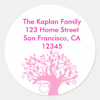 Tree of Life Pink Envelope Seal
