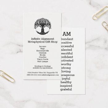 Tree Of Life Positive Affirmations I Am by EatGreenFood at Zazzle