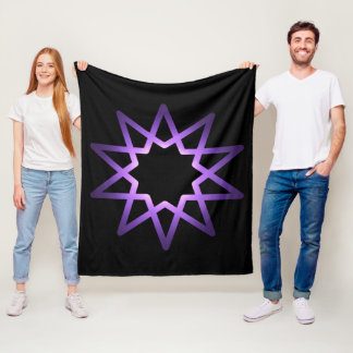 Tree Of Life Purple Star Symbol Fleece Blanket