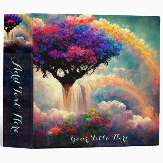 Tree of Life Rainbow 3 Ring Binder