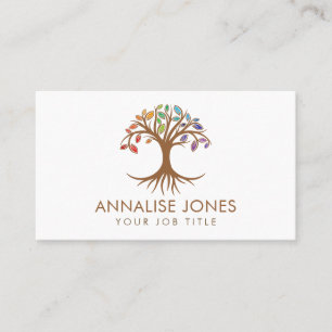 Tree of life - Rainbow Chakra leaves Business Card