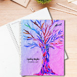 Tree Of Life Rainbow Colors Custom  Planner<br><div class="desc">This unique Planner is decorated with a rainbow-colored Tree of Life mosaic on a pink and purple background.
The original design was made using tiny pieces of brightly colored glass.
Customize it with your name and year.
Original mosaic © Michele Davies.</div>