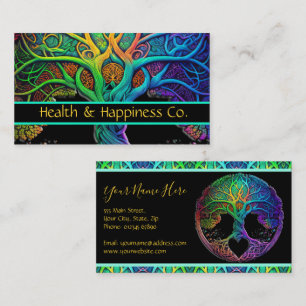 Tree of Life Rainbow Health Business Card