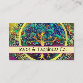 Tree Of Life Rainbow Health Business Card by thetreeoflife at Zazzle