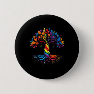 Tree Of Life Rainbow Lgbt Gay Lesbian Pride Flag A Button