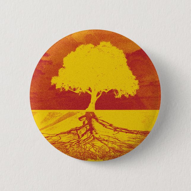 Tree of Life Relaxation Pinback Button (Front)