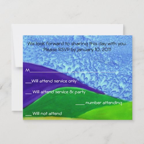 Tree of Life reply card Personalized Announcements