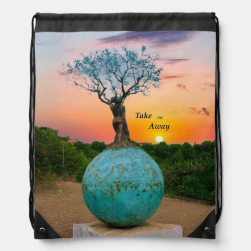 Tree of Life _ Rome Italy Drawstring Bag