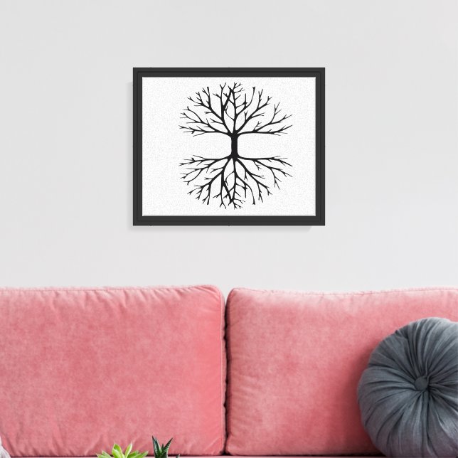 Tree of Life Roots Wall Art – Minimalist Nature Il (Insitu(LivingRoom))