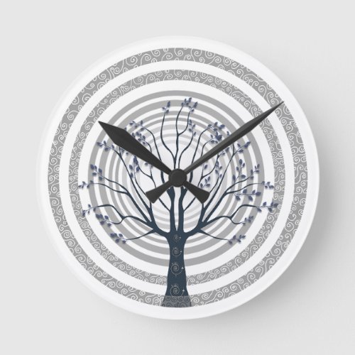 Tree of life round clock