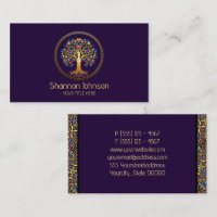 Tree of Life Round Logo Business Card