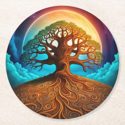 Tree of Life  Round Paper Coaster