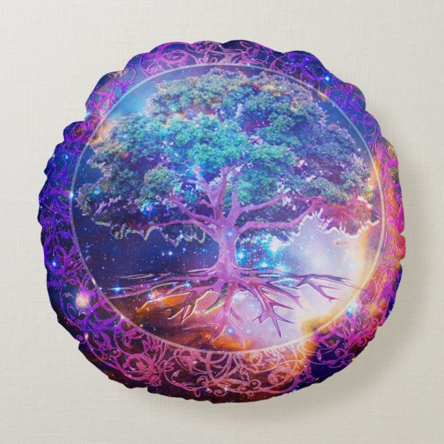 Tree of Life Round Pillow (Front)