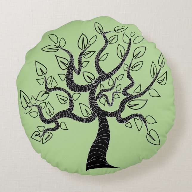 Tree Of Life Round Pillow (Back)