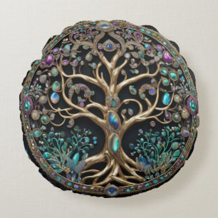 Tree of Life  Round Pillow