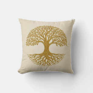 Tree of Life Sacred Geometry Throw Pillow