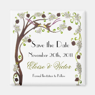 Tree of life Save the Date magnet (v)