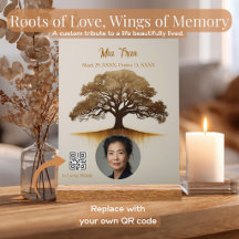 Tree of Life Scannable QR Code Memorial Acrylic
