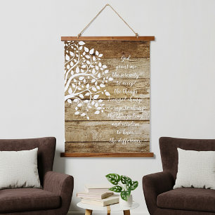 Tree of life serenity prayer hanging tapestry
