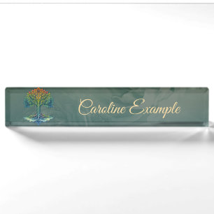 Tree of Life Shifting Dawn Desk Name Plate