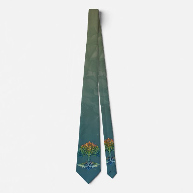 Tree of Life Shifting Dawn  Neck Tie (Front)