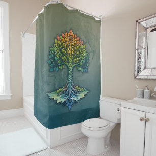 Tree of Life Shifting Dawn Shower Curtain
