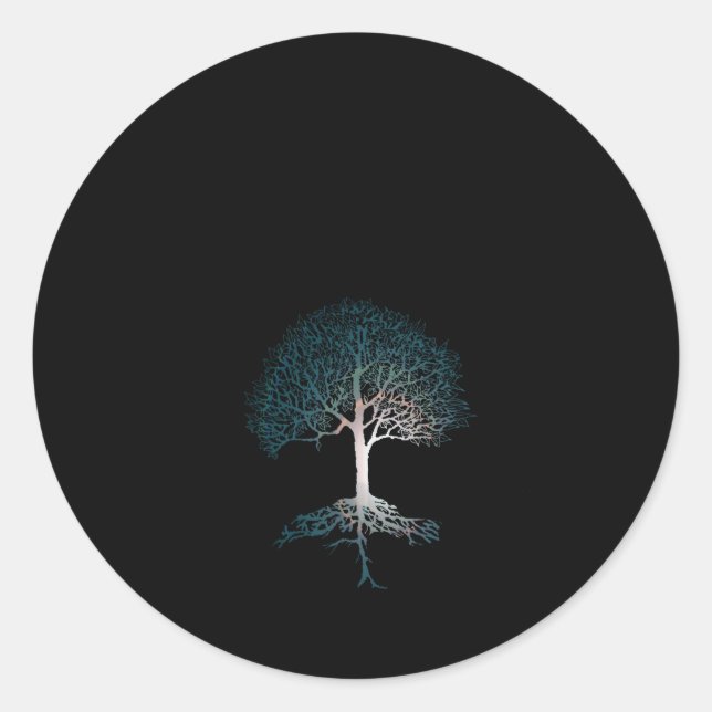 Tree of Life Silent Night Classic Round Sticker (Front)