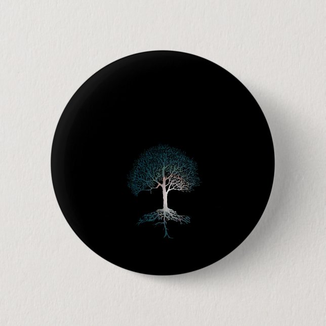 Tree of Life Silent Night Pinback Button (Front)