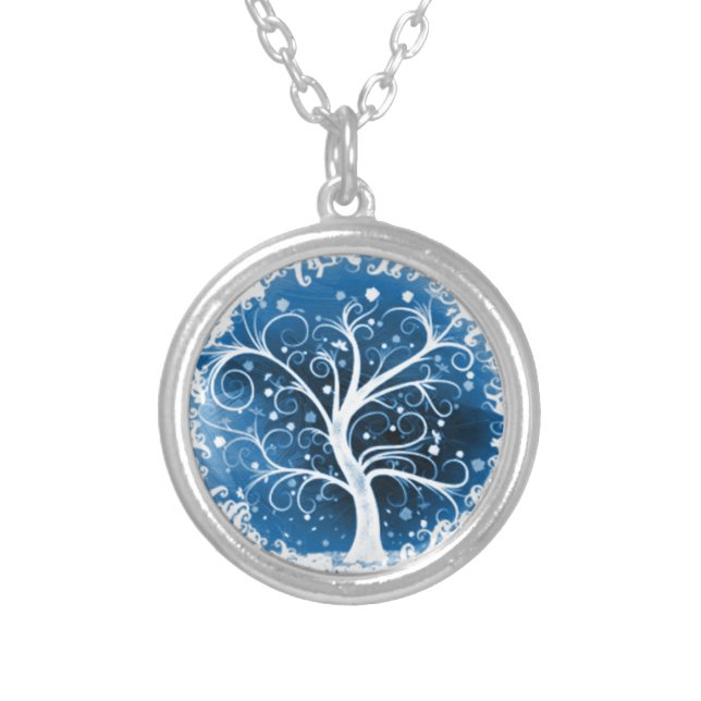 Tree of Life Silver Plated Necklace (Front)