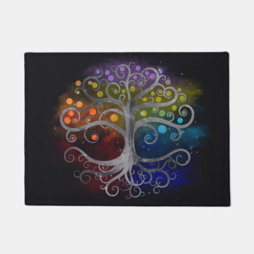 Tree of life Silver Swirl Doormat