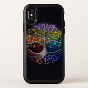 Tree of life Silver Swirl OtterBox Symmetry iPhone X Case