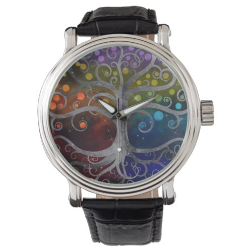 Tree of life Silver Swirl Watch